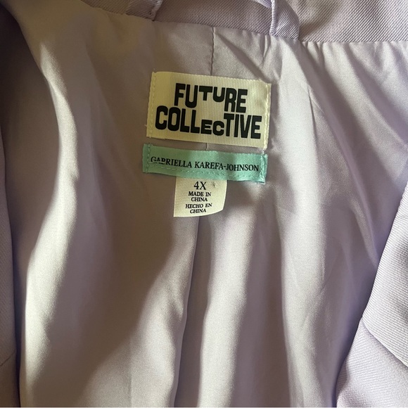 Future Collective‎ Purple Lilac Lavender Oversized Blazer - Picture 4 of 4
